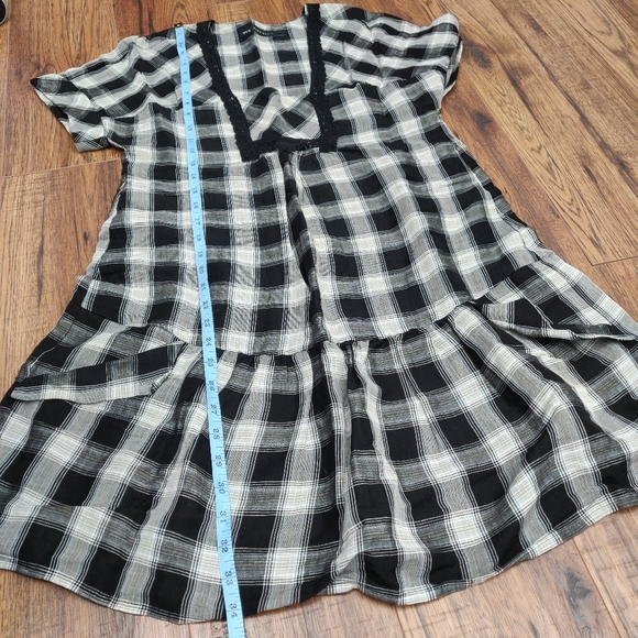Zara Basic Checkered T shirt Casual Spring Dress - Picture 8 of 8